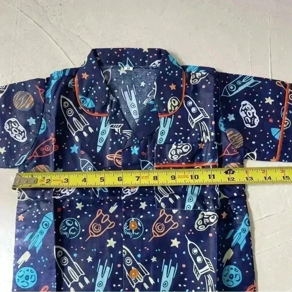 Kids space rocket pajamas unisex NEW without tags